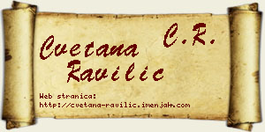 Cvetana Ravilić vizit kartica